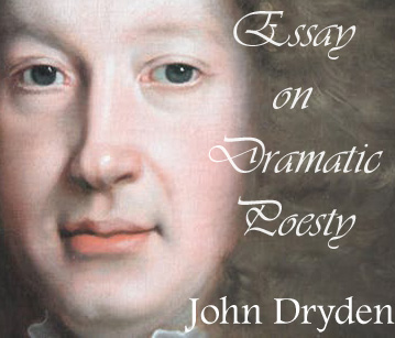 rhyme and blank verse in essay on dramatic poesy